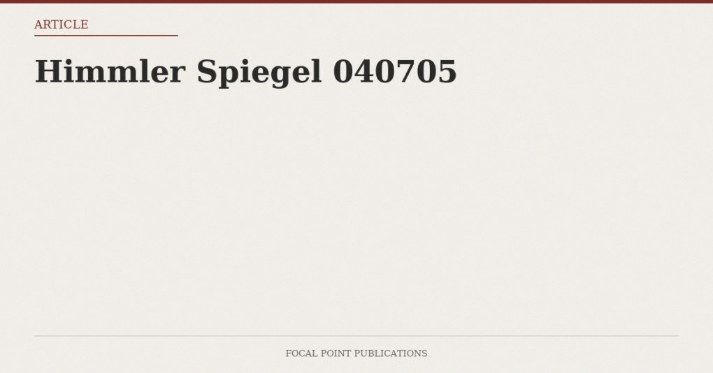 Himmler Spiegel 040705