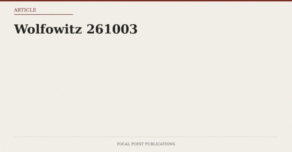 Wolfowitz 261003
