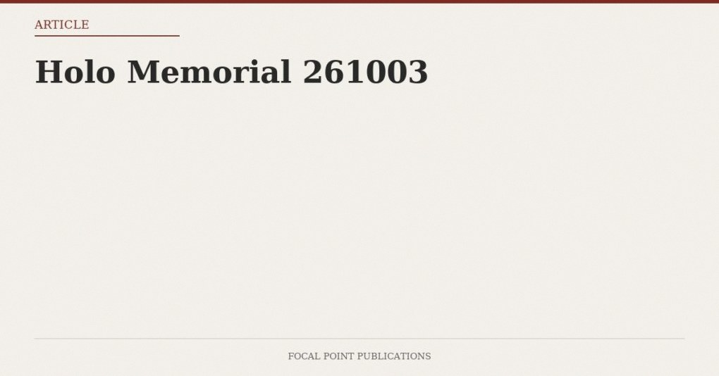 Holo Memorial 261003