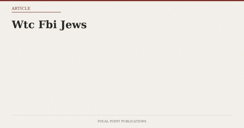 Wtc Fbi Jews