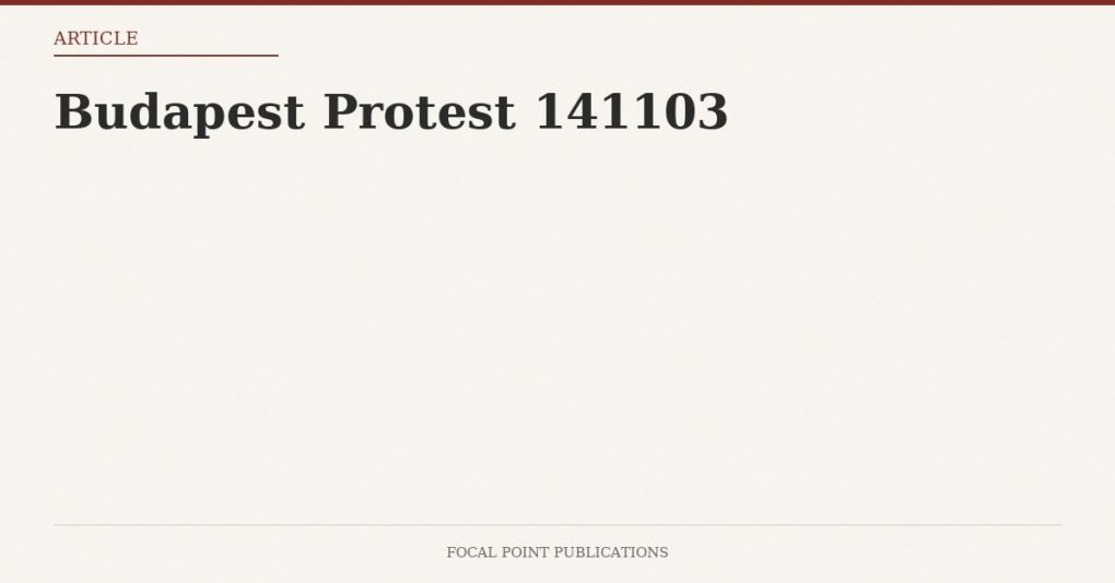 Budapest Protest 141103