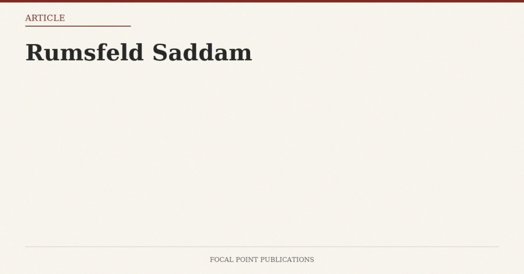 Rumsfeld Saddam