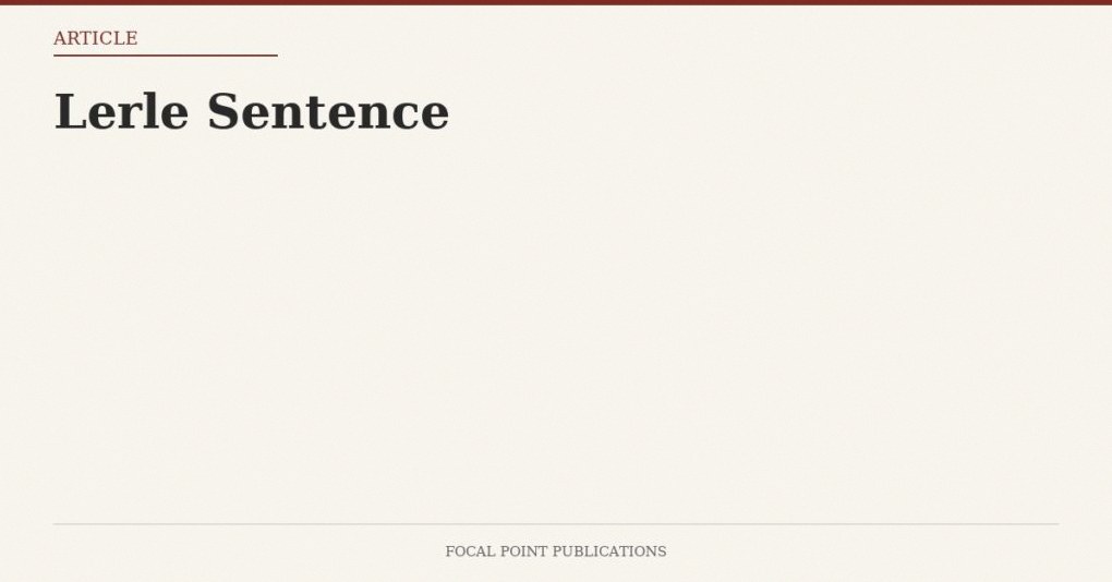 Lerle Sentence