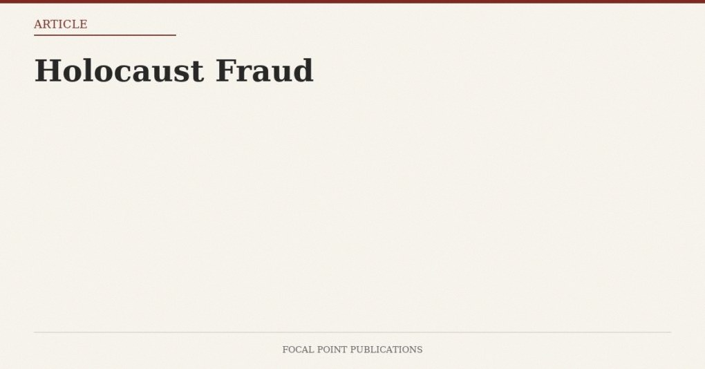 Holocaust Fraud