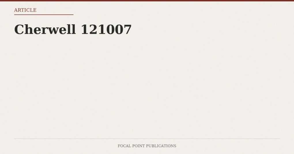 Cherwell 121007