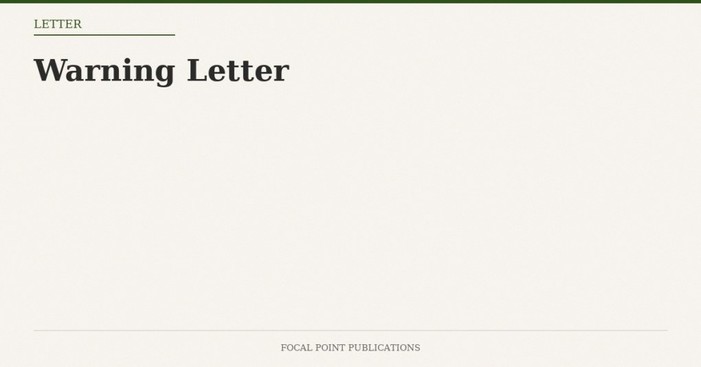 Warning Letter