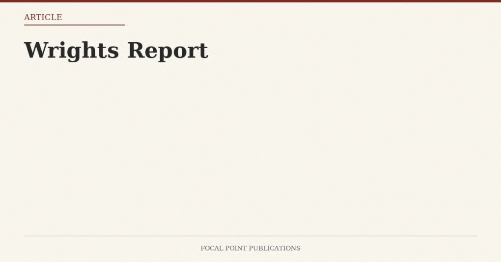 Wrights Report