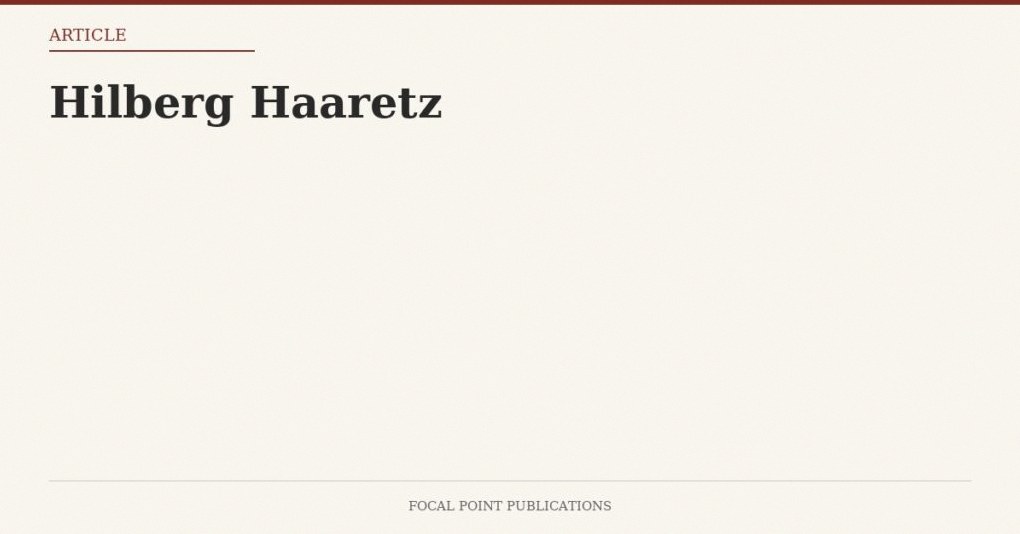 Hilberg Haaretz