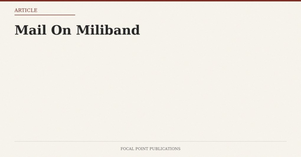Mail On Miliband