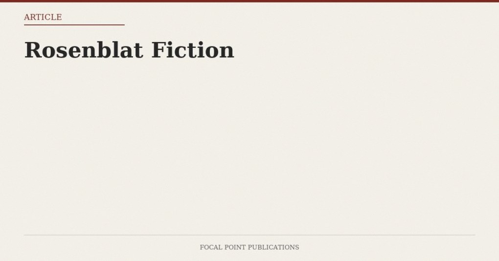 Rosenblat Fiction