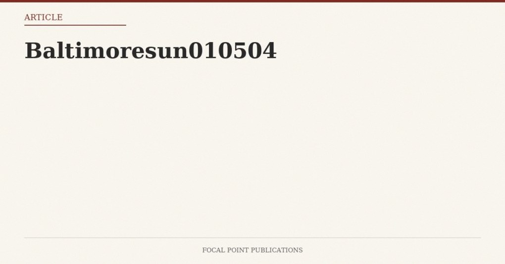 Baltimoresun010504
