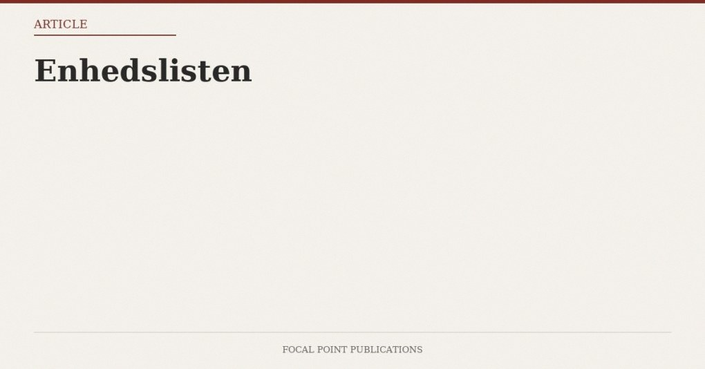 Enhedslisten