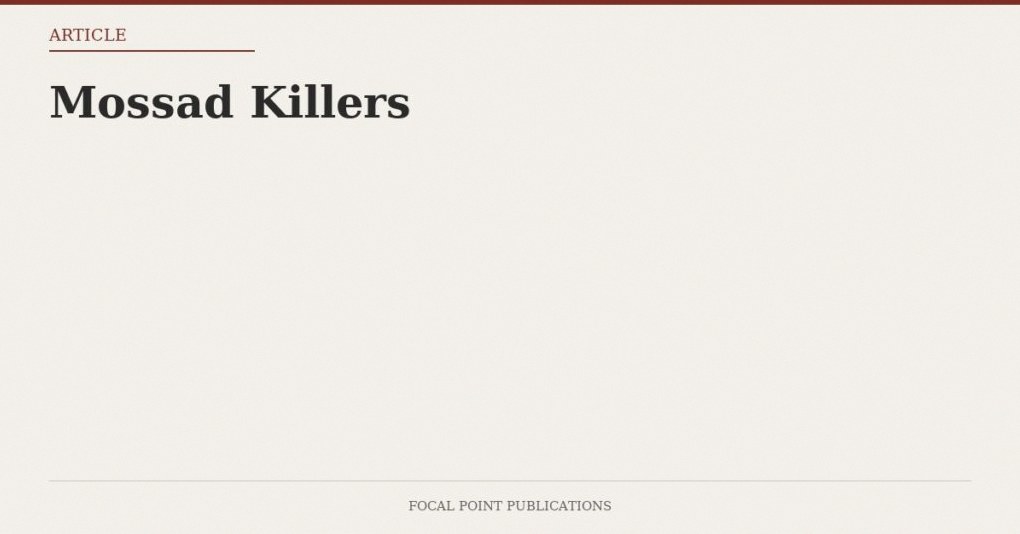 Mossad Killers