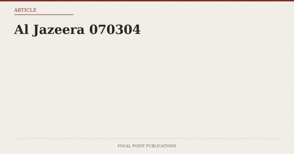 Al Jazeera 070304
