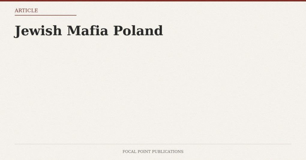 Jewish Mafia Poland