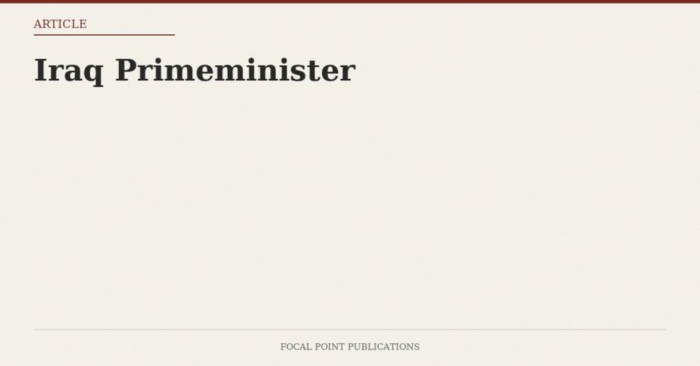 Iraq Primeminister