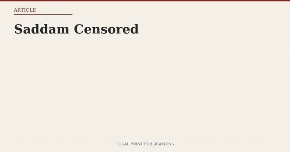 Saddam Censored
