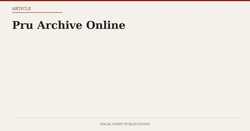 Pru Archive Online