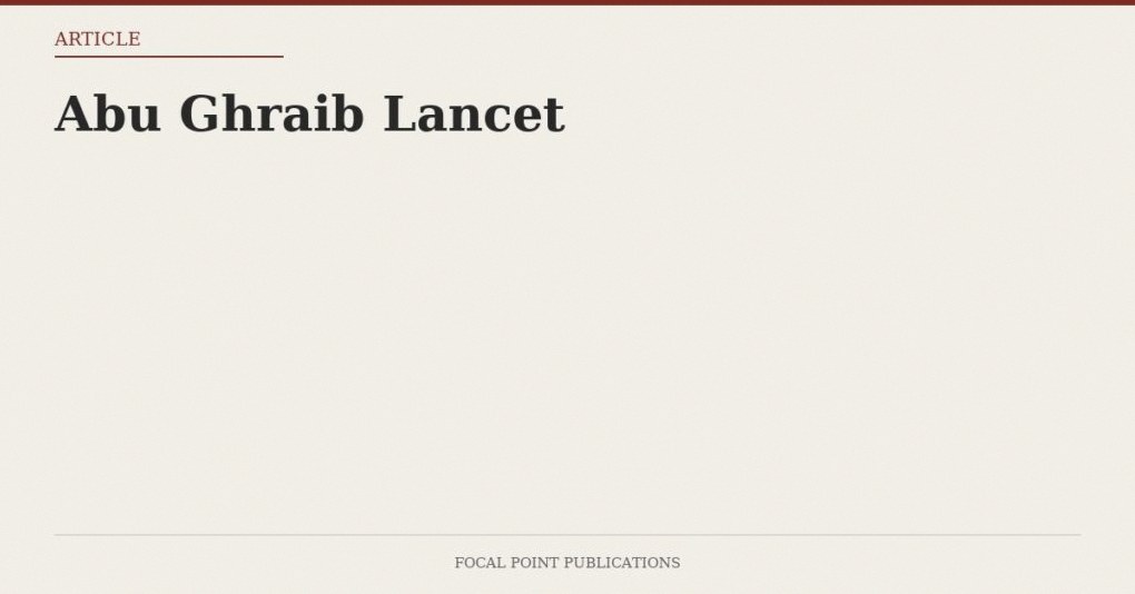 Abu Ghraib Lancet