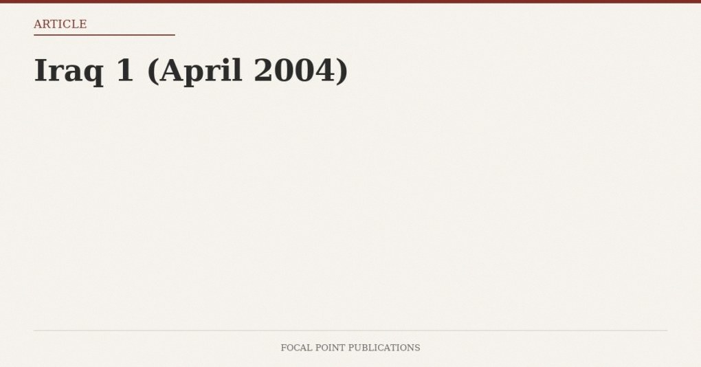 Iraq 1 (April 2004)
