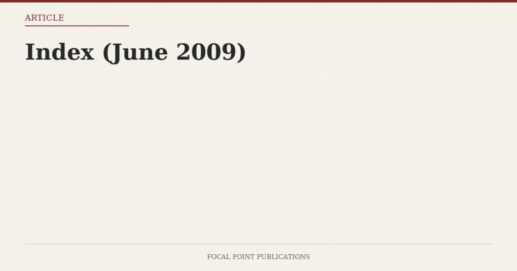 Index (June 2009)