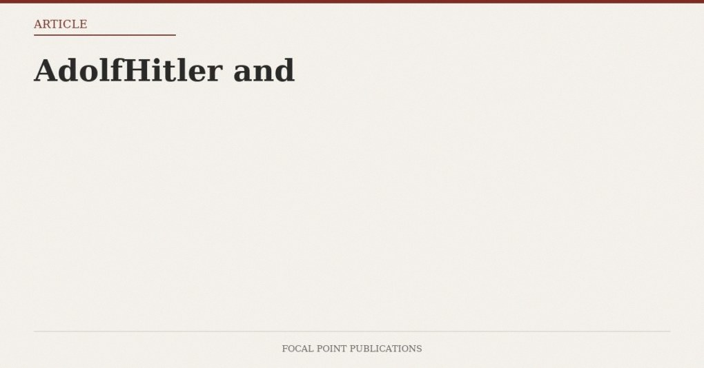 AdolfHitler and