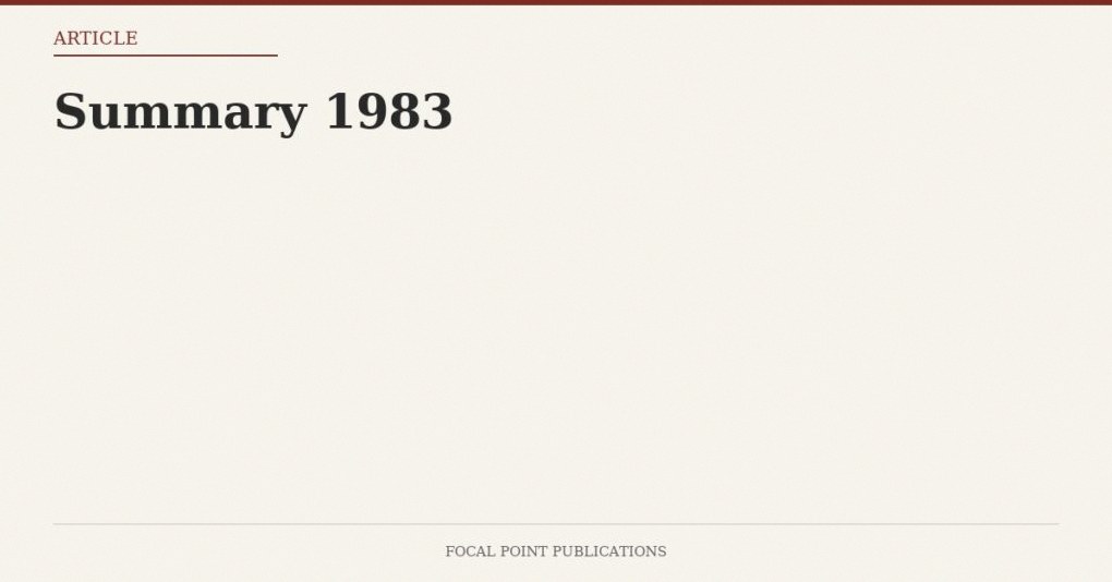 Summary 1983