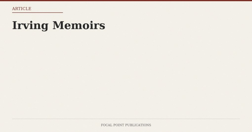 Irving Memoirs