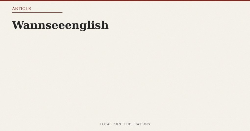 Wannseeenglish