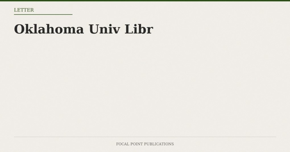 Oklahoma Univ Libr