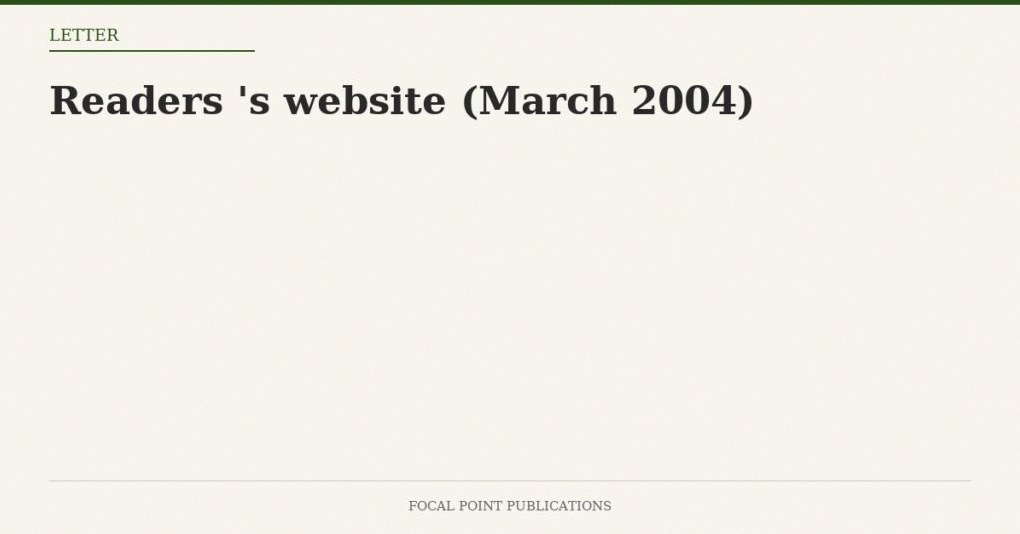 Readers’ Mail to David Irving’s Website (March 2004)