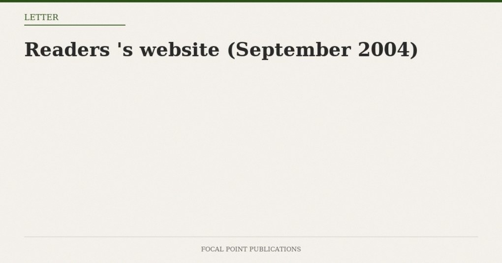 Readers’ Mail to David Irving’s Website (September 2004)