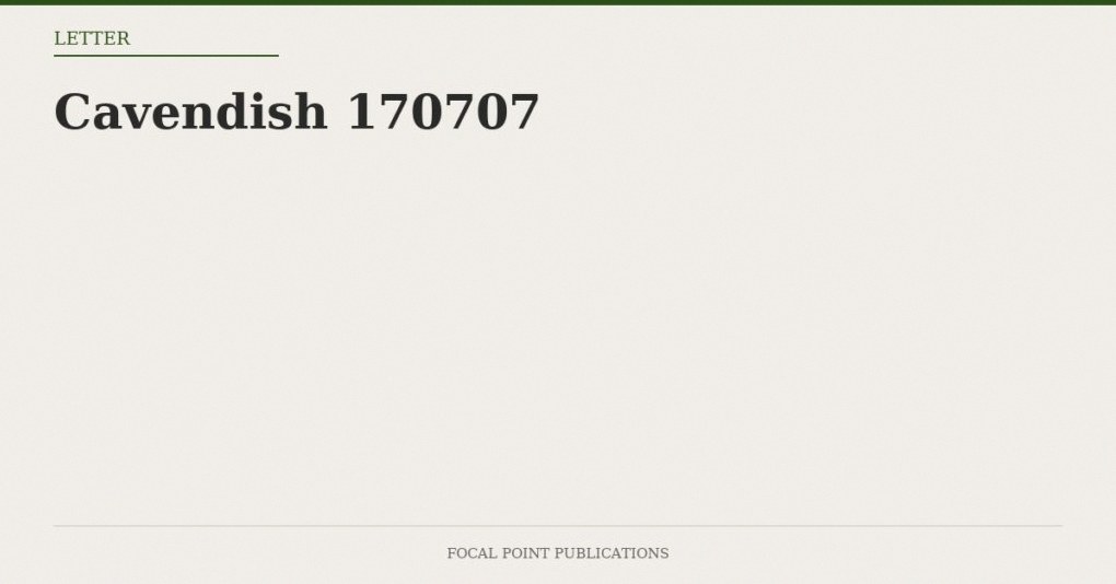 Cavendish 170707
