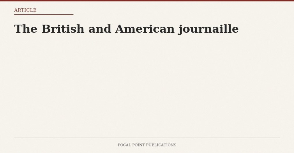 The British and American journaille