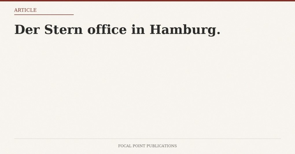 Der Stern office in Hamburg.