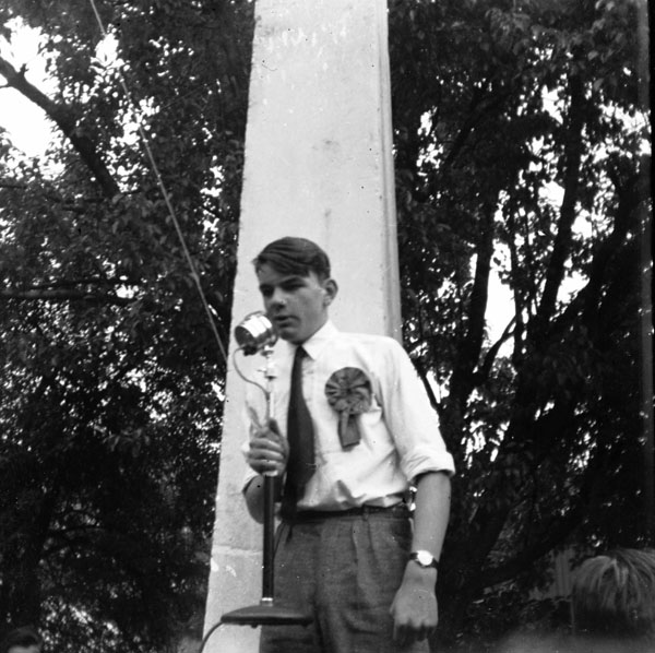 Irving speaking, 1955