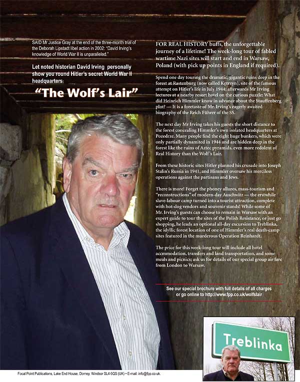 Wolf's Lair tour brochure, page 4